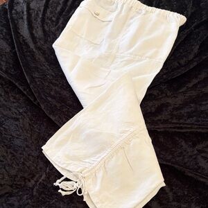 White Drawstring Pants